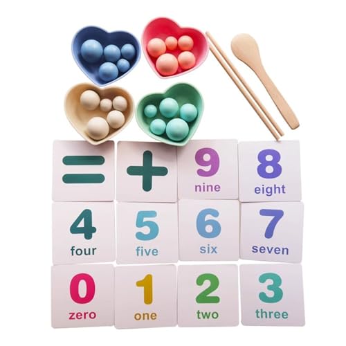 LLTCMYGS Montessori Mathe Perlen Zählspielzeug, Essstäbchen und Löffel, Mathespielzeug für Kinder im Vorschulalter LLTCMYGS Montessori Mathe Perlen Zählspielzeug, Essstäbchen und Löffel, Mathespielzeug für Kinder im Vorschulalter von LLTCMYGS
