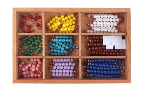 LLTCMYGS Montessori Mathe Perlenstab Set, Perlen Lehrmittel für die Entwicklung des mathematischen Denkens bei Säuglingen,Color LLTCMYGS Montessori Mathe Perlenstab Set, Perlen Lehrmittel für die Entwicklung des mathematischen Denkens bei Säuglingen,Color von LLTCMYGS