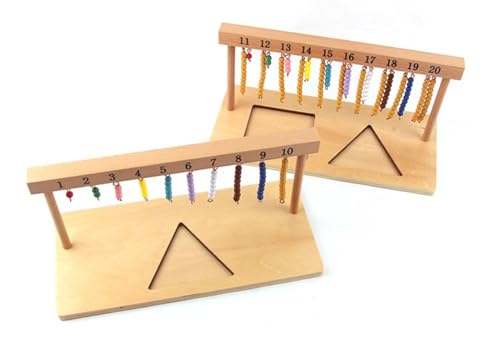 LLTCMYGS Montessori Mathematik Perlen Aufhänger Unterricht AIDS, Perlen Hilfs-Lehrmittel,1 to 20 von LLTCMYGS