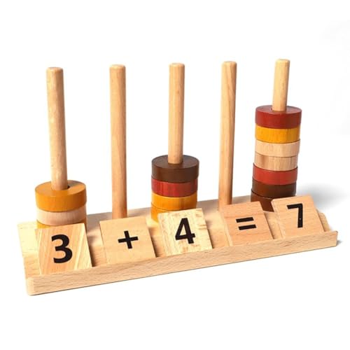 LLTCMYGS Montessori Mathematik-Unterrichtsblöcke für die frühe Kindheit, Mathe-Manipulative aus Holz mit Zählzahlenblöcken LLTCMYGS Montessori Mathematik-Unterrichtsblöcke für die frühe Kindheit, Mathe-Manipulative aus Holz mit Zählzahlenblöcken von LLTCMYGS