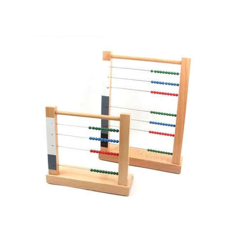 LLTCMYGS Montessori Mathematische Berechnung Perlenrahmen, Buchenholz Vorschulbildung Abakus Rechenrahmen,Suit von LLTCMYGS