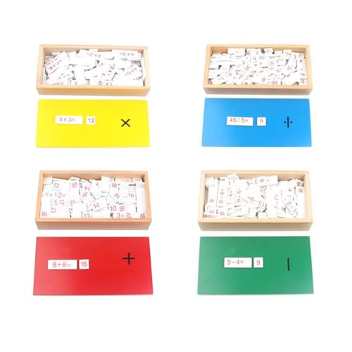 LLTCMYGS Montessori Mathematische Operation Frühe Lehre AIDS, Frühe Mathematik Bildung Holzkiste,Four Pieces LLTCMYGS Montessori Mathematische Operation Frühe Lehre AIDS, Frühe Mathematik Bildung Holzkiste,Four Pieces von LLTCMYGS