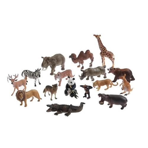 LLTCMYGS Montessori Mini Wildlife Model Set Spielzeug, Kinder Vorschulspielzeug (16 Stück) von LLTCMYGS
