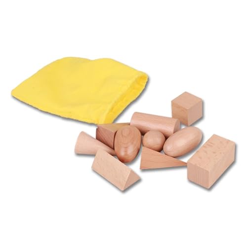 LLTCMYGS Montessori Mystery Bag aus Holz mit geometrischem Muster, sensorische und taktile Erkundung für Kinder von LLTCMYGS