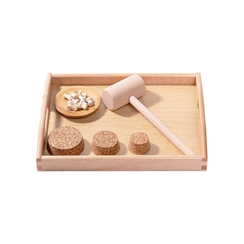 LLTCMYGS Montessori-Nägel und Holzpfähle Spielzeuge, Holzhammer als Lehrhilfen von LLTCMYGS