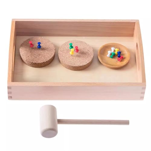 LLTCMYGS Montessori Nagelhämmer-Set Lehrmittel, Holzhämmerarbeiten,Model b LLTCMYGS Montessori Nagelhämmer-Set Lehrmittel, Holzhämmerarbeiten,Model b von LLTCMYGS