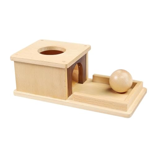 LLTCMYGS Montessori Objekt Permanenz Box Lehrmittel, Holzball Fallen Lassen, Aufmerksamkeitstraining LLTCMYGS Montessori Objekt Permanenz Box Lehrmittel, Holzball Fallen Lassen, Aufmerksamkeitstraining von LLTCMYGS