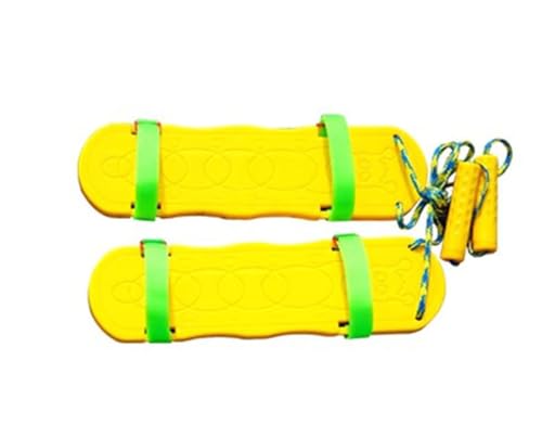 LLTCMYGS Montessori Outdoor Sensorische Integration Training Spielzeug, Kinder Sensorische Balance Board Schuhe,Gelb LLTCMYGS Montessori Outdoor Sensorische Integration Training Spielzeug, Kinder Sensorische Balance Board Schuhe,Gelb von LLTCMYGS