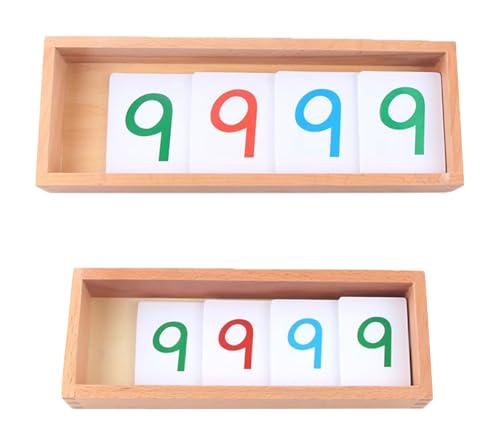 LLTCMYGS Montessori PVC-Kartennummer (1-9000), Digitale kognitive Fähigkeit von Säuglingen im Vorschulalter,Two Piece Set von LLTCMYGS