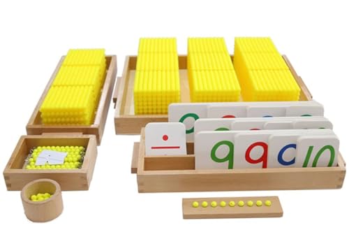 LLTCMYGS Montessori Perlenbank Spielset, Mathematische Perlenmaterialien von LLTCMYGS