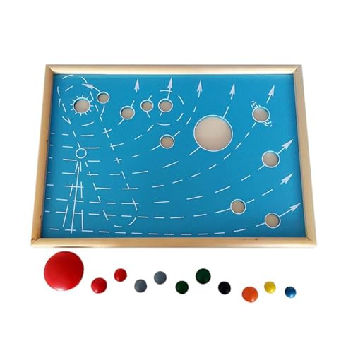 LLTCMYGS Montessori Planetary Motion Trajectory Puzzle, Lehrmittel für Wissenschaft und Kultur für Kinder von LLTCMYGS