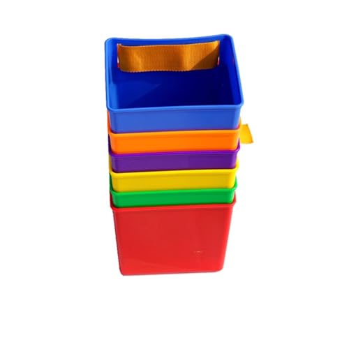 LLTCMYGS Montessori Plastikeimer Sommer Outdoor Spielzeug, Sandeimer Strand Spielzeug (6 Stück) von LLTCMYGS
