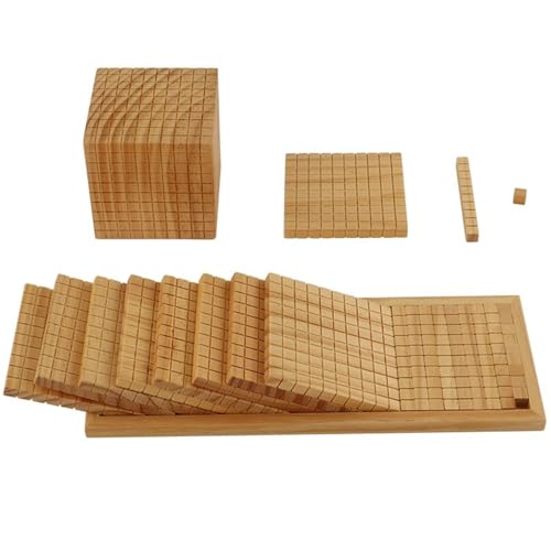 LLTCMYGS Montessori Quadratisches Lehrmittel aus Holz mit zehn Sockeln, Mathe-Zählwürfel für Kinder LLTCMYGS Montessori Quadratisches Lehrmittel aus Holz mit zehn Sockeln, Mathe-Zählwürfel für Kinder von LLTCMYGS