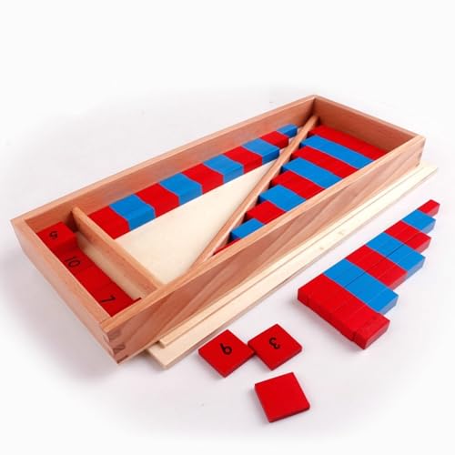 LLTCMYGS Montessori Roter und Blauer Zahlenstab Lehrmittel, Holz Mathematik Lehrmittel LLTCMYGS Montessori Roter und Blauer Zahlenstab Lehrmittel, Holz Mathematik Lehrmittel von LLTCMYGS