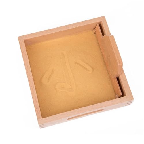 LLTCMYGS Montessori Sandkasten Schreiben Lehrmittel, Kinder Holz Sandkasten Schreiben Übungsspielzeug,Small von LLTCMYGS