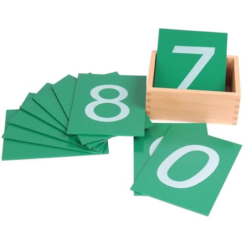 LLTCMYGS Montessori Sandpapier Mathe Material Holzkartenbox, frühkindliches Lernen Lehren AIDS von LLTCMYGS