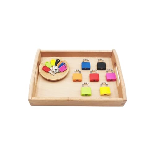 LLTCMYGS Montessori Schlossknacken Arbeitsset Lehrmittel, Spielschloss Zuordnung und Holztablett LLTCMYGS Montessori Schlossknacken Arbeitsset Lehrmittel, Spielschloss Zuordnung und Holztablett von LLTCMYGS