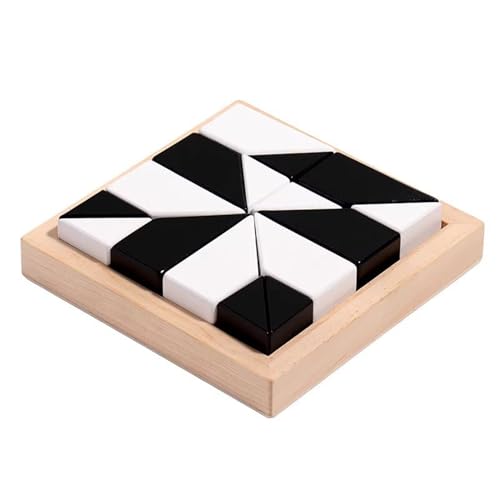 LLTCMYGS Montessori Schwarz-Weiß-Baustein-Puzzlespielzeug, das das logische räumliche Denkvermögen trainiert LLTCMYGS Montessori Schwarz-Weiß-Baustein-Puzzlespielzeug, das das logische räumliche Denkvermögen trainiert von LLTCMYGS