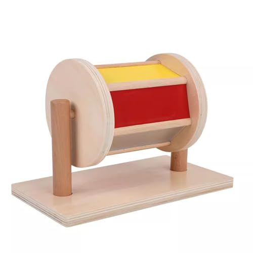 LLTCMYGS Montessori Sensorische Textiltrommel aus Holz, Lehrmittel, von der Vorschule inspirierte Spinntrommel für Kleinkinder LLTCMYGS Montessori Sensorische Textiltrommel aus Holz, Lehrmittel, von der Vorschule inspirierte Spinntrommel für Kleinkinder von LLTCMYGS