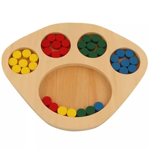 LLTCMYGS Montessori Sensorisches Klassifizierungstablett aus Holz für den Unterricht von Hilfsmitteln, Farbklassifizierung für Vorschul- und Früherziehungsspielzeug LLTCMYGS Montessori Sensorisches Klassifizierungstablett aus Holz für den Unterricht von Hilfsmitteln, Farbklassifizierung für Vorschul- und Früherziehungsspielzeug von LLTCMYGS