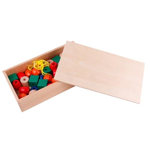 LLTCMYGS Montessori Sensorisches Perlen-Box-Set, Feinmotorik Perlenspielzeug, Aktivitäten im Vorschulalter von LLTCMYGS