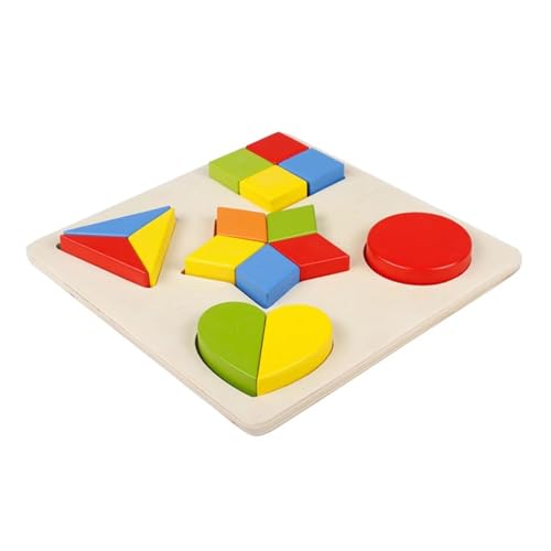 LLTCMYGS Montessori Shape Equal Division Baustein Puzzle Spielzeug, Kinder Vorschule Form Puzzle Boards von LLTCMYGS