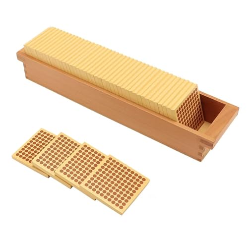 LLTCMYGS Montessori Square Math Teaching Aid, 45 Stück quadratisches Holzspielzeug mit 100 Punkten,with pallets LLTCMYGS Montessori Square Math Teaching Aid, 45 Stück quadratisches Holzspielzeug mit 100 Punkten,with pallets von LLTCMYGS