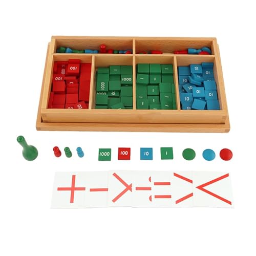LLTCMYGS Montessori Stempelspiel Mathe Lehrhilfen, Rechenübungs-Spielzeug für Vorschulkinder von LLTCMYGS
