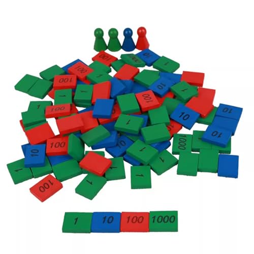 LLTCMYGS Montessori Stempelspiel Sensorischer Unterricht AIDS, Holz Mathe Materialien Zählspielzeug von LLTCMYGS