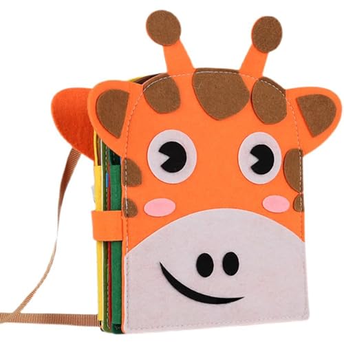 LLTCMYGS Montessori Stoffgiraffe Busy Bag für Kinder, Feinmotorisches sensorisches Lernen AIDS, 1-3 Jahre alt von LLTCMYGS