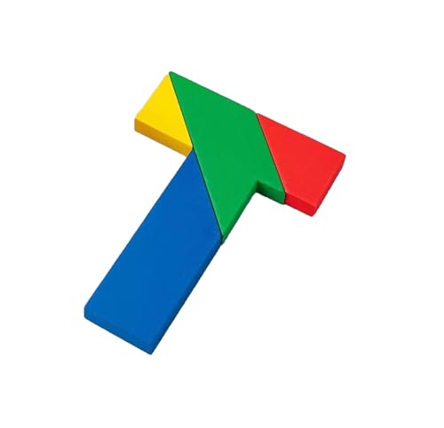LLTCMYGS Montessori T-förmiges Puzzlespielzeug aus Holz, Denksportspielzeug für Kinder,Bunt von LLTCMYGS