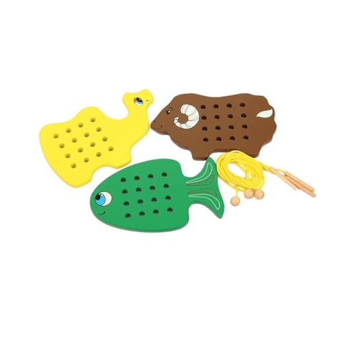 LLTCMYGS Montessori Threading Board Lernspielzeug für die Feinmotorik der Hand-Auge-Koordination von LLTCMYGS