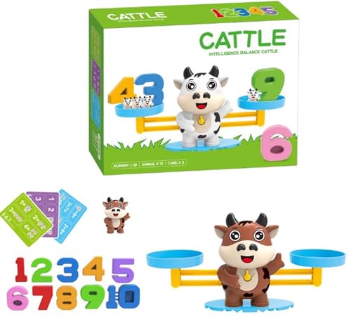 LLTCMYGS Montessori Tier Balance Gegengewicht, Vorschulerziehung Mathematik Erleuchtung Spiel Requisiten,Brown Calf von LLTCMYGS