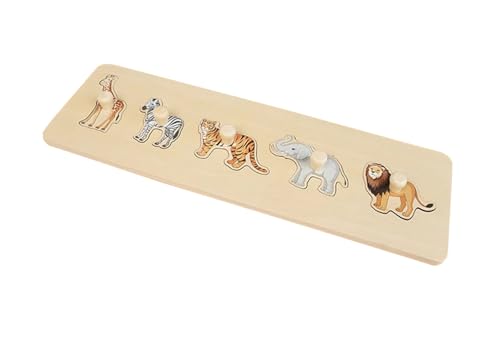 LLTCMYGS Montessori Tier Kognition Knopf Puzzle Spielzeug, Holz Puzzle Spielzeug für Kinder im Vorschulalter LLTCMYGS Montessori Tier Kognition Knopf Puzzle Spielzeug, Holz Puzzle Spielzeug für Kinder im Vorschulalter von LLTCMYGS