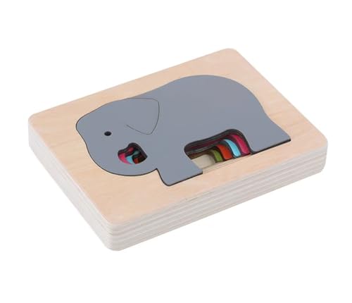 LLTCMYGS Montessori Tier mehrschichtiges Puzzle Unterricht AIDS, Holzpuzzle Spielzeug für Kinder,Elephants LLTCMYGS Montessori Tier mehrschichtiges Puzzle Unterricht AIDS, Holzpuzzle Spielzeug für Kinder,Elephants von LLTCMYGS