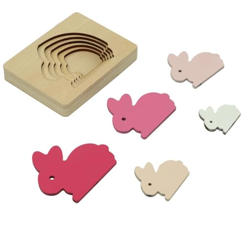 LLTCMYGS Montessori Tier mehrschichtiges Puzzle Unterricht AIDS, Holzpuzzle Spielzeug für Kinder,Rabbits LLTCMYGS Montessori Tier mehrschichtiges Puzzle Unterricht AIDS, Holzpuzzle Spielzeug für Kinder,Rabbits von LLTCMYGS