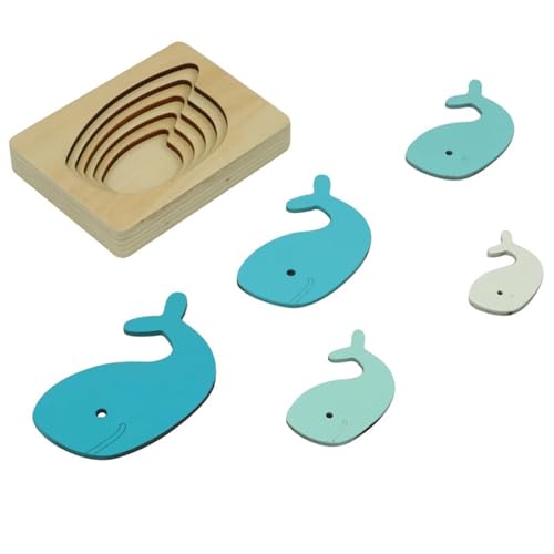LLTCMYGS Montessori Tier mehrschichtiges Puzzle Unterricht AIDS, Holzpuzzle Spielzeug für Kinder,Whales LLTCMYGS Montessori Tier mehrschichtiges Puzzle Unterricht AIDS, Holzpuzzle Spielzeug für Kinder,Whales von LLTCMYGS