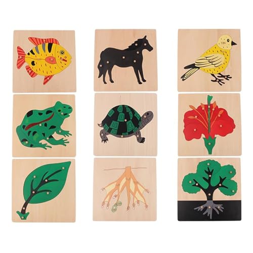 LLTCMYGS Montessori Tier- und Pflanzenpuzzle Lehrspielzeug, Lernmaterialien für Vorschulkinder LLTCMYGS Montessori Tier- und Pflanzenpuzzle Lehrspielzeug, Lernmaterialien für Vorschulkinder von LLTCMYGS