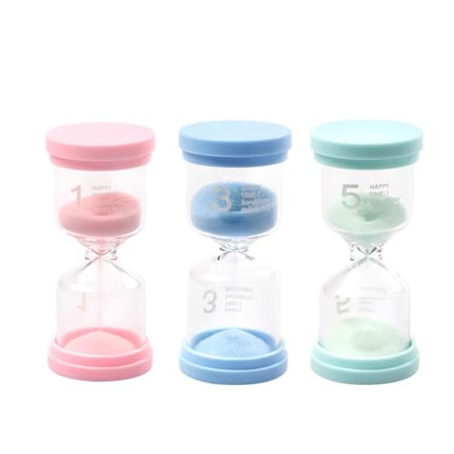 LLTCMYGS Montessori Time Sanduhr-Timer, Lernen Sie das Konzept der Zeit, 1 Minute, 3 Minuten, 5 Minuten von LLTCMYGS