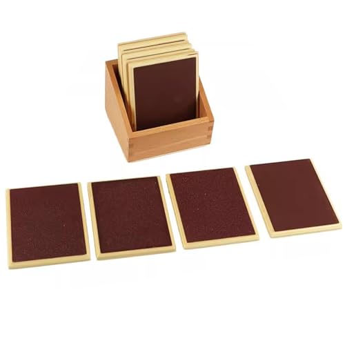 LLTCMYGS Montessori Touch Sensory Board Teaching AIDS, Sandblatt Montessori Kinderspielzeug,Model a von LLTCMYGS