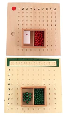 LLTCMYGS Montessori-Unterricht AIDS für mathematische Multiplikation und Division, Mathematische Operationen im Vorschulalter,Two Piece Set von LLTCMYGS