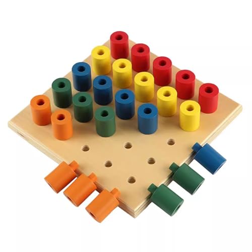 LLTCMYGS Montessori Zylindrische Einsatzplatte Lehrmittel, Feinmotoriktraining für Kinder Lehrhilfsmittel LLTCMYGS Montessori Zylindrische Einsatzplatte Lehrmittel, Feinmotoriktraining für Kinder Lehrhilfsmittel von LLTCMYGS