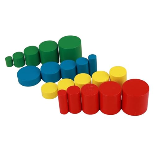 LLTCMYGS Montessori farbige knopffreie zylindrische Bausteine Lehraids, Vorschulspielzeug für Kinder LLTCMYGS Montessori farbige knopffreie zylindrische Bausteine Lehraids, Vorschulspielzeug für Kinder von LLTCMYGS