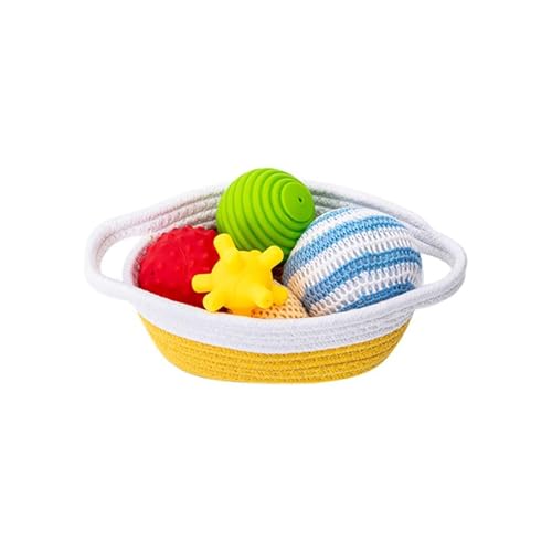 LLTCMYGS Montessori geflochtener Korb Taktile Ball Spielzeug, Säuglingsbildung Quetsch Sinnes-Spielzeug von LLTCMYGS