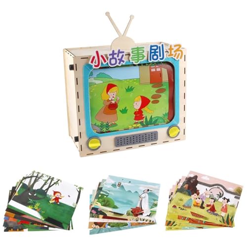 LLTCMYGS Montessori handgemachte DIY TV-Spielzeuge, frühkindliche Bildung selbstgemachte hölzerne Geschichten-TV-Requisiten,Tv Model a von LLTCMYGS