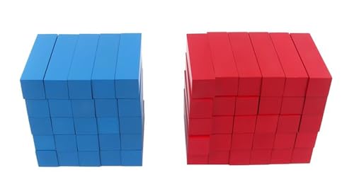 LLTCMYGS Montessori rote und Blaue Zahlenstäbchen Mathematik Unterricht AIDS, frühes Lernen von Mathematik von LLTCMYGS