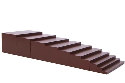 LLTCMYGS Montessori sensorische braune Treppe Lehraids, Spielzeug für die frühkindliche Bildung, kleine Materialien für braune Treppen LLTCMYGS Montessori sensorische braune Treppe Lehraids, Spielzeug für die frühkindliche Bildung, kleine Materialien für braune Treppen von LLTCMYGS