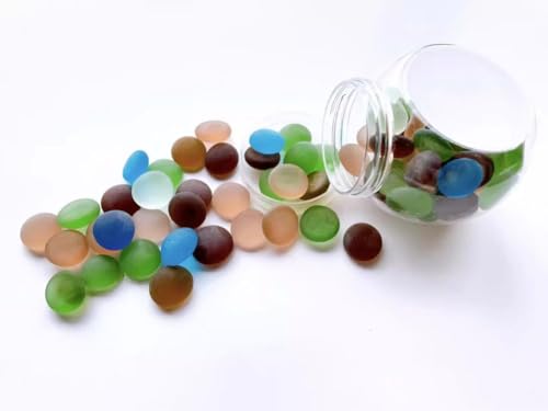LLTCMYGS Montessori transparente Glaskiesel, natürliche Elementmaterialien, DIY Leuchttisch Zubehör,Flower Pattern von LLTCMYGS