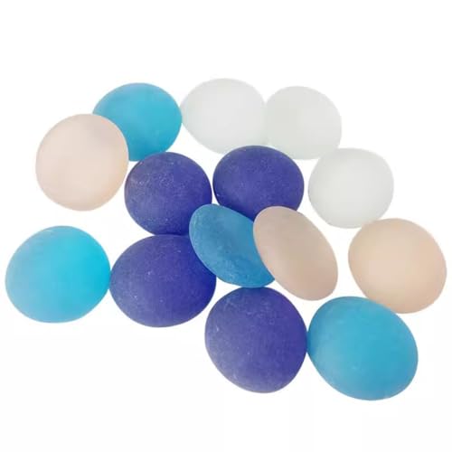 LLTCMYGS Montessori transparente Glaskiesel, natürliche Elementmaterialien, DIY Leuchttisch Zubehör,Sky Blue von LLTCMYGS