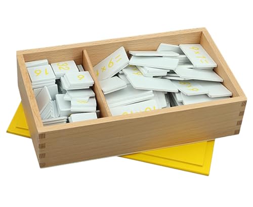 LLTCMYGS Multiplikationsberechnung Mentale Arithmetik Box, Montessori Holz Mathematische Multiplikationsoperation von LLTCMYGS